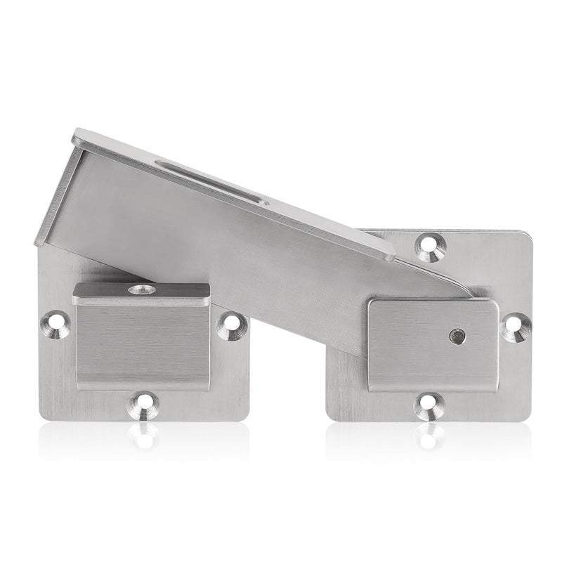 Double gate Latch with Padlock Holes, gate Latch for Wooden Fence,4mm Heavy Duty gate Latch,Adjustable barn Door Latch for Sliding and Swing Open Door