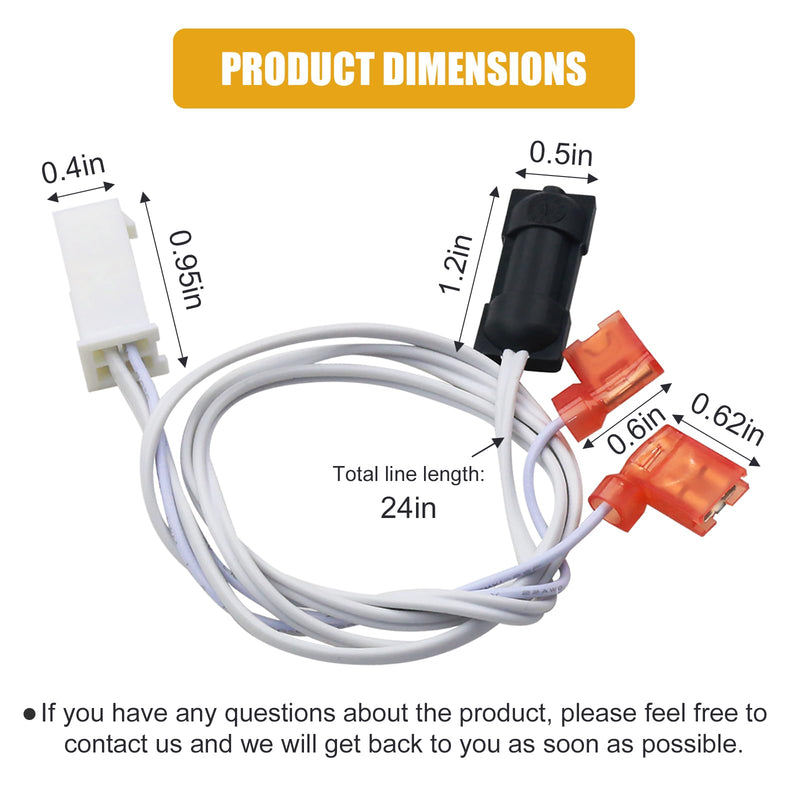 636658 Thermistor Assembly for Norcold RV Refrigerator Parts, for Model N300, N400, N41X, N51X, N61X, N62X, N64X, N81X, N82X, N84X, 1200, 1201, 1210, 1211 and N1095, Replaceable Thermistor Assemblies