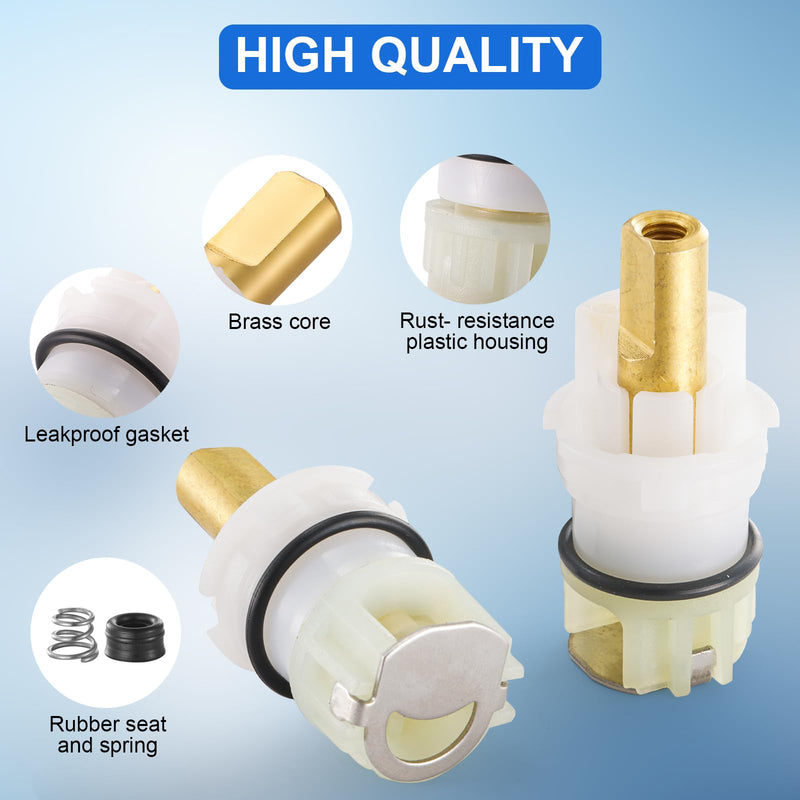 RP25513 Faucet Stem Assembly Kit Compatible with Delta Two Handle Faucet with RP4993 Rubber Seat and Spring-2Pack