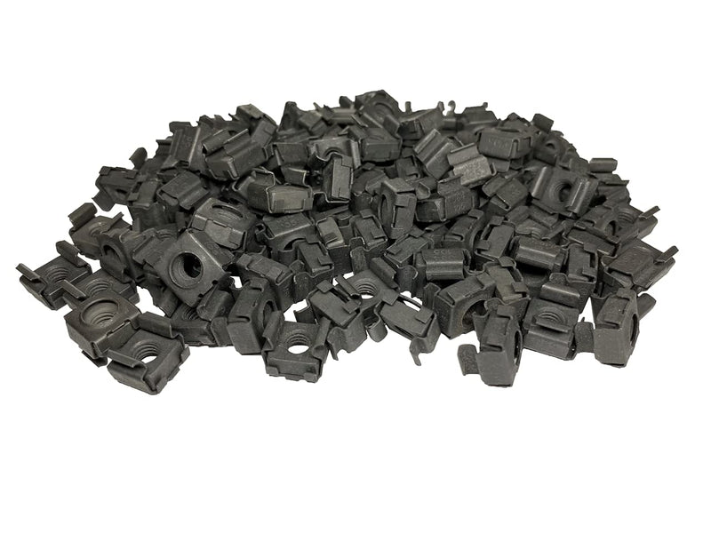 RackGold® Black M6 Cage Nuts 100 Pack - USA Made