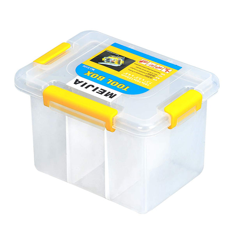 MEIJIA Plastic Tool Organizers With Removable Dividers,Plastic Storage Organizer Box (7.5") 7.5"