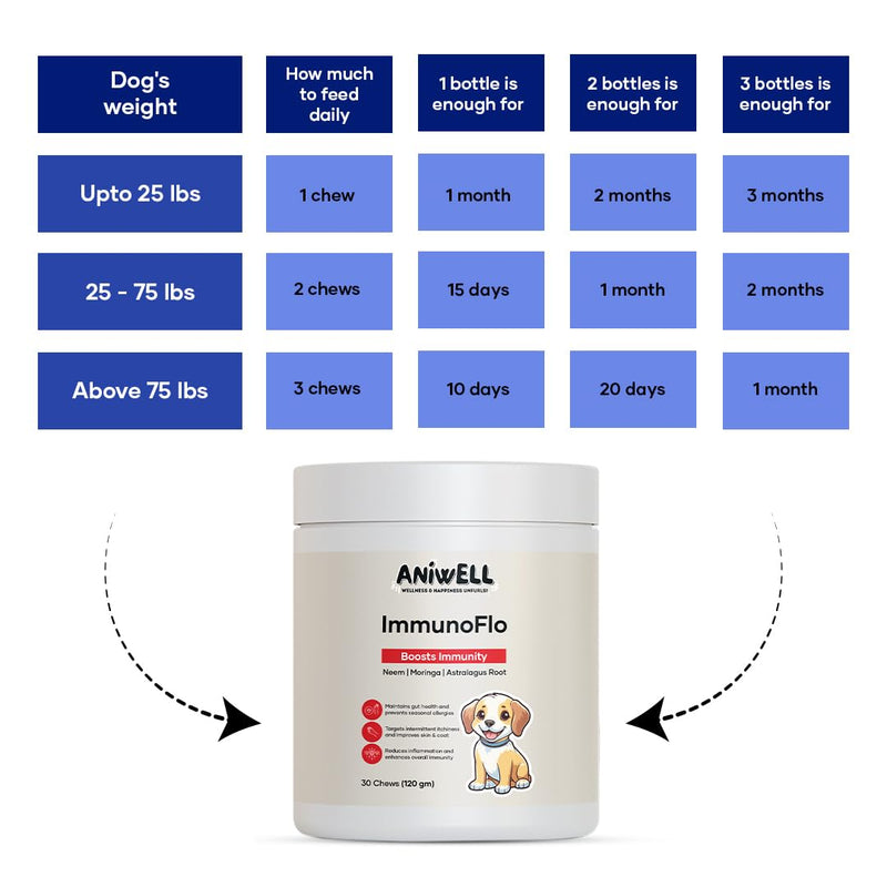 Dog Allergy & Itch Relief Combo | ImmunoFlo Immune Support Chews + Itch Relief Bites with Salmon Flavor | Daily Skin Comfort & Immunity Support