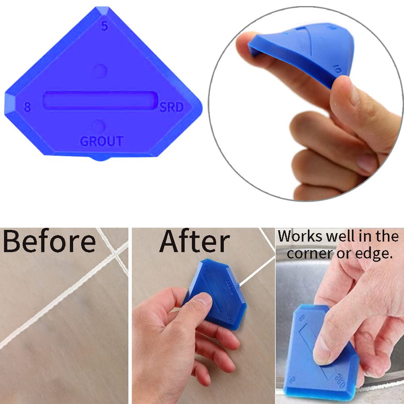 Silicone Profiling Kit, Professional Silicone Profiling Tool, Caulking Tool kit with Sealant Finishing Tools and Caulk Removal Tools Silicone Profiling Kit with sandpaper