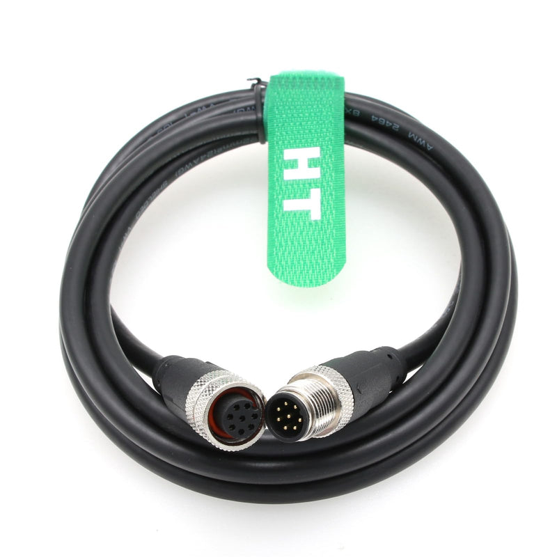 M12 A Coded 8 pin Female to 8 pin Male Cable for Cognex Sensor Camera Industrial Actuator Profibus Automation 10M