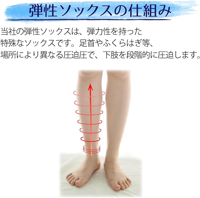 Dr.Feel Medical Elastic Socks Night - Made of skin-friendly cotton blend material - No toes for both feet (1 pair) - NewNest Australia