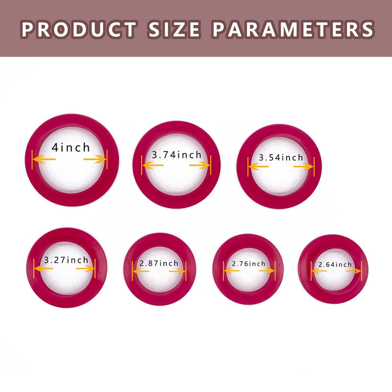 SECOPIN Tumbler Shields for Epoxy Rims, Tumbler Making Supplies, Tumbler Turner Silicone Insert, Paint Spray Shield 7 Sizes purple