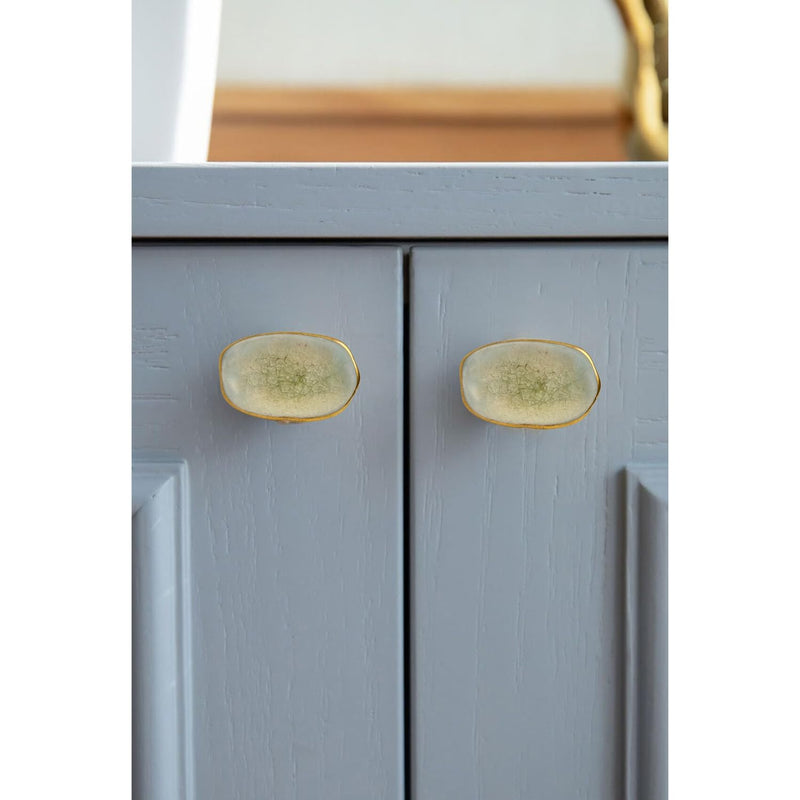 Perilla Home Set of 6 Kono Off White Ceramic Knob for Kitchen Cabinets - Ceramic Handles and Pull Knob for Dresser Drawer | Living Room | Kitchen | Bathroom | Closet Cupboard Furniture