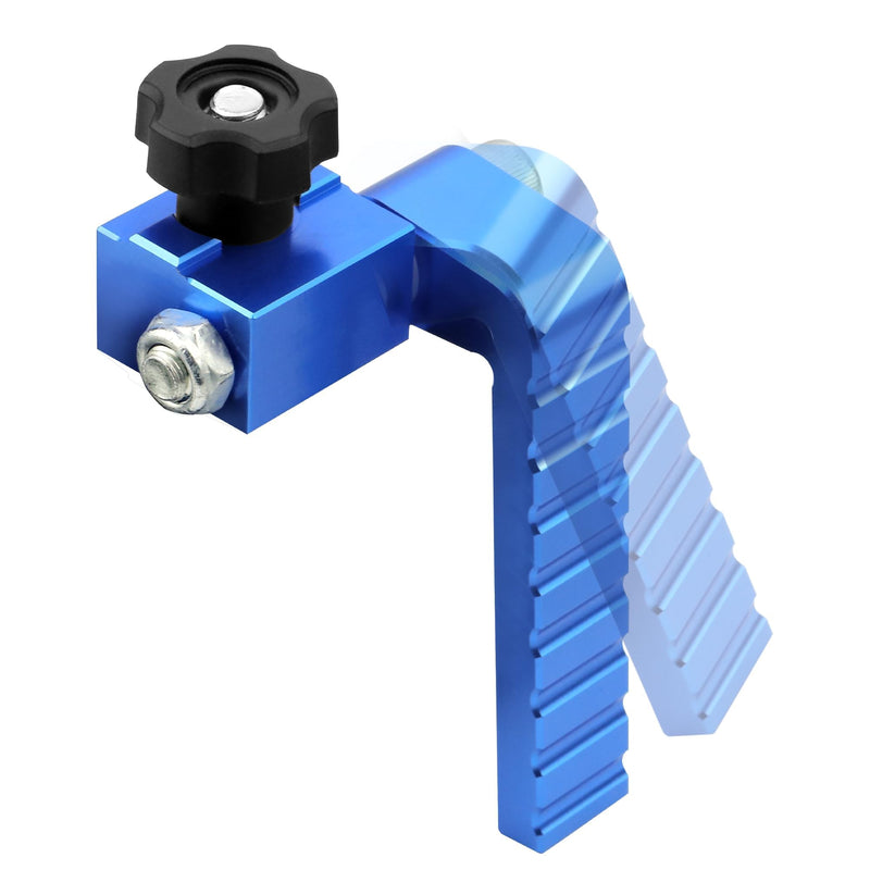 t track stop block 3-Inch Fence Flip Stop for Woodworking, Blue 2Pack 2 Pack