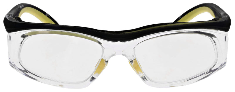 Safety Reading Glasses 206YB with Full Clear Magnifying Lenses, 1.00 to 3.00 Diopter, ANSI Z87 Approved Black/Yellow 2.75 Diopters