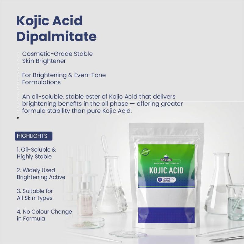 Kojic Acid Dipalmitate Powder – Cosmetic Grade – 30 g / 1.05 oz (Pack of 2) - Oil-Soluble Active for Skincare and DIY Cosmetic Formulations