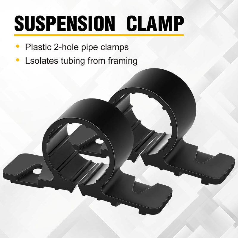 50 Pack 3/4 Inch Pipe Supports Suspension Clamp Pipe Clamps Pex Clamps for Pex, Copper, CPVC 50