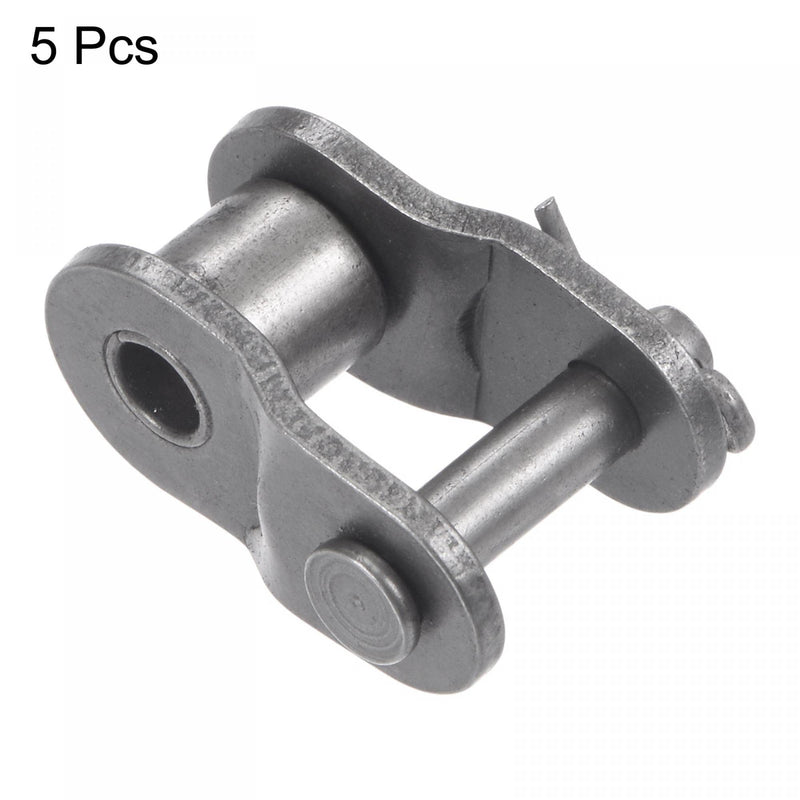 uxcell 5Pcs #50 Chain Offset Half Link Roller, 5/8" Pitch Carbon Steel, Standard Chain End Connector Split Links for 10A Chain