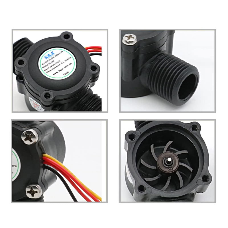 HL-30 G3/4"-3/4" Thread Water Flow Sensor Switch Hall Flow Switch for Booster Pump Water Chiller Water Pump