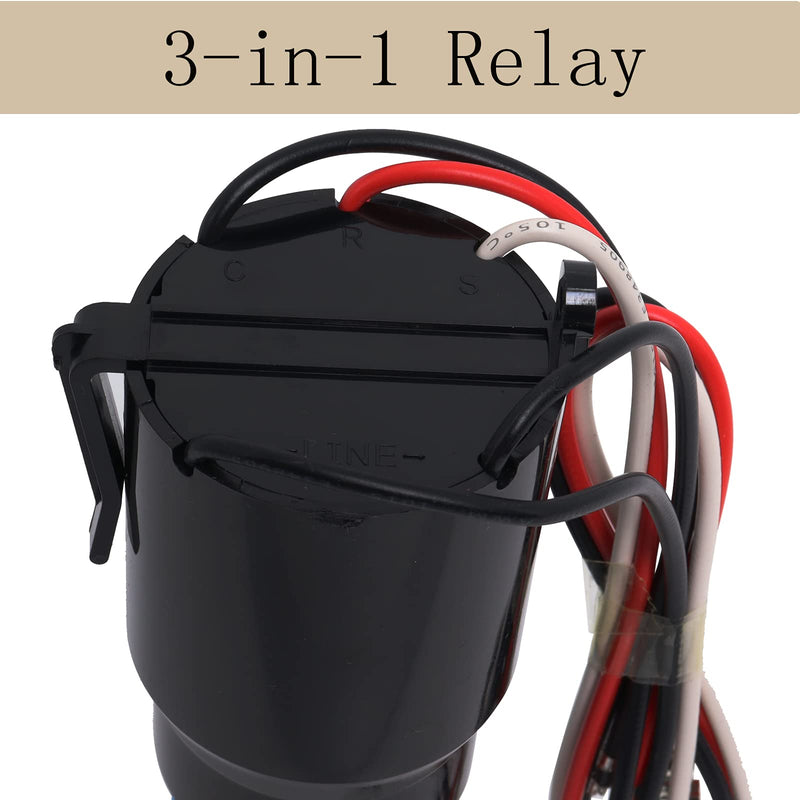 RCO810 3 n' 1 Start Hard Start Kit Compatible with Supco Refrigerator Freezers Relay Capacitor Overload 1/12-1/5 HP 110-125VAC Replaces TJ90RCO810 AP4503019 ERP810 HS8 HS810 RC100