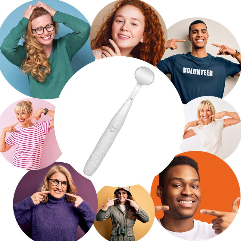 Dental Mirror with Light,Teeth Inspection LED Mirror,Anti-Fog Mouth Mirror,Dentist Oral Care Tool