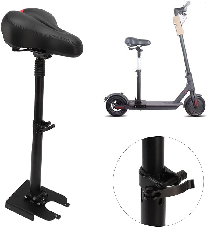 VGEBY Electric Scooter Seat Electric Scooter Saddle Electric Scooter Seat Foldable Punch Free Shock Absorbing Foam Scooter Saddle for XIAOMI M365 (Large, Seating Kit) - NewNest Australia