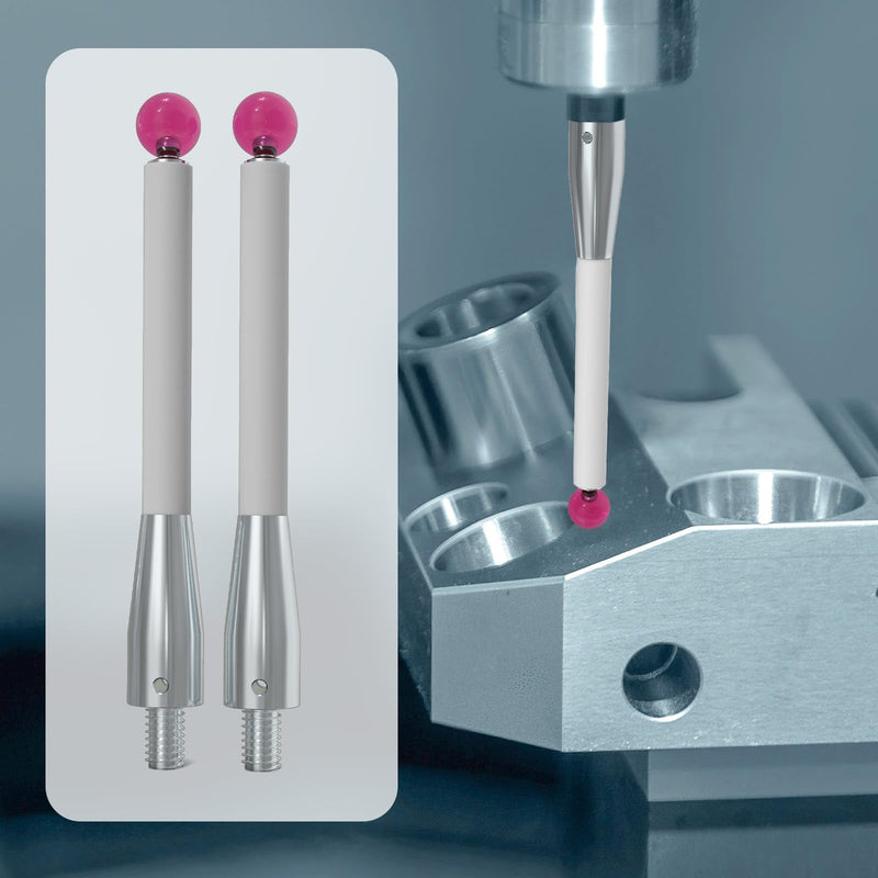 CMM Touch Probe Stylus For Renishaw A-5000-3709 Test Probes Leads 50mm Ball Ceramic Stem, Thread, 6mm Ball (2Pcs) 2Pcs
