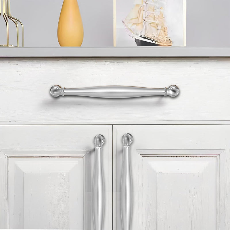 khtumeware 1 Pack 18inch(457mm) Hole Center Appliance Pulls Brushed Satin Nickel Cabinet Pulls Solid Heavy-Duty Tradition Handles Hardware for Bathroom Dressers Pull cabinets wardrobes Closet Doors