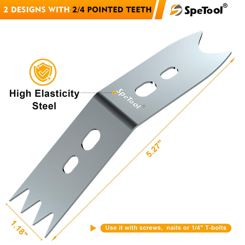 SpeTool Slab Clamping Dogs Kit with Aluminum Case - 4pcs High-Elasticity Steel Clamping & 4 Aluminum Wedges, Reusable Steel Slab Flattening Dogs for Router Sled, CNC, Woodworking