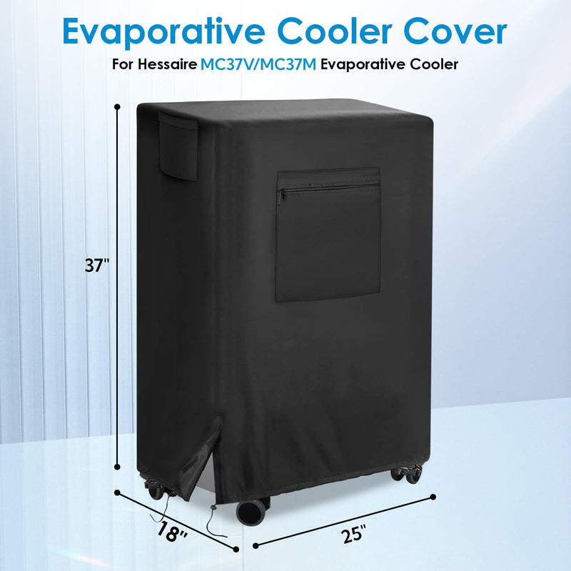 Evaporative Cooler Cover for Hessaire MC37V/MC37M/3100 CFM Cooler 25" x 18" x 37"