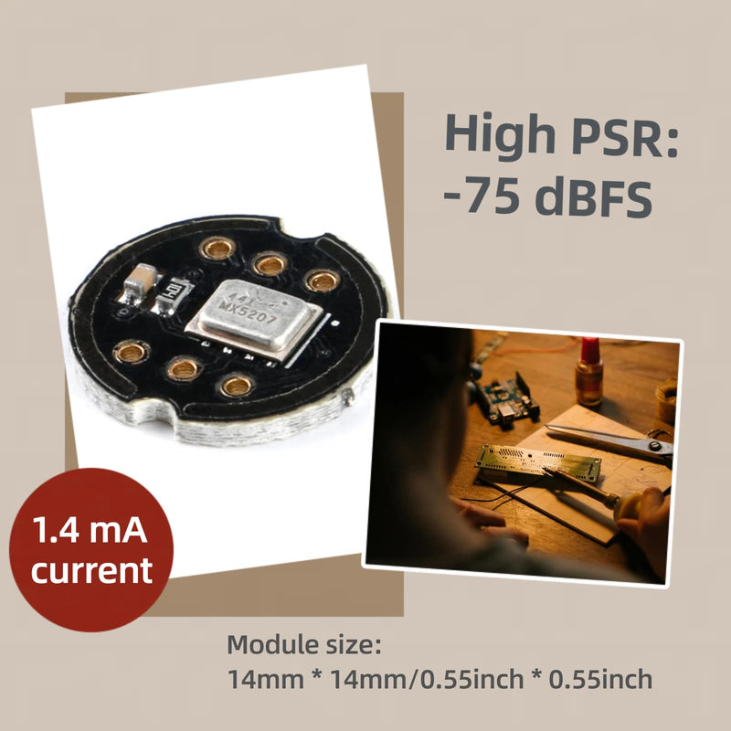 5Pcs INMP441 Omnidirectional Microphone Module MEMS I2S Interface Supports ESP32 High Precision Low Power Digital Output