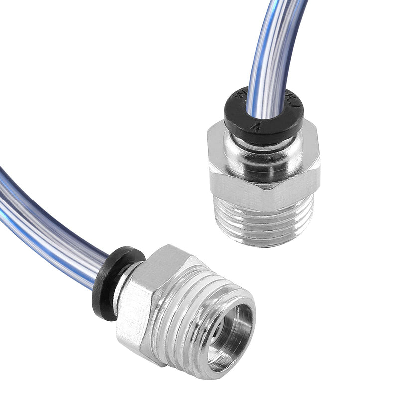 10Pcs Male Straight Push to Connect Fittings 8mm Tube OD x 1/4 inch NPT Thread, Air Push Connect Tool Pneumatic Hose Fittings 8mm x 1/4" NPT (10pcs)