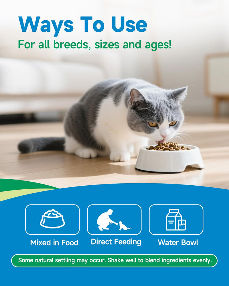 Lysine Supplement for Cat, Immune Support for Cats, with L-Lysine HCI, Niacinamide, L-Taurine, Folic Acid, Vitamins, Runny Nose, Sneezing & Allergy Relief, Respiratory Health, Eye Function Supplement