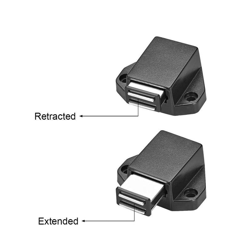 uxcell Touch Magnetic Latches Press Catch Latch for Cabinet Door Cupboard Black 4pcs