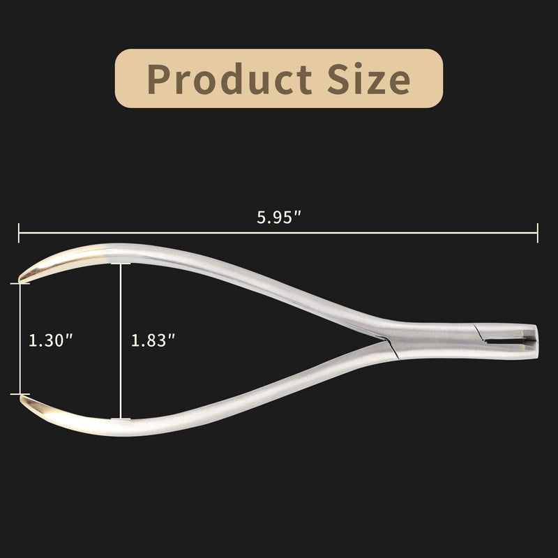 Annhua Distal End Cut Plier with Mini Head & Longer Handle, Hold & Cut Hard and Soft Wire Orthodontic Cutter Dental Surgical Instrument Tool