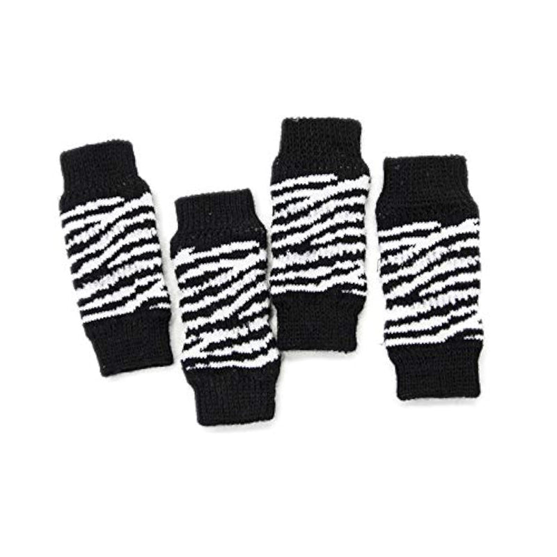 Dog Leg Warmers Dog paw Protector hock Protector for Dogs Leg Socks Knee Pads Joint Support (Zebra, M (3-8 lbs)) Zebra Stripes M (3-8 lbs)