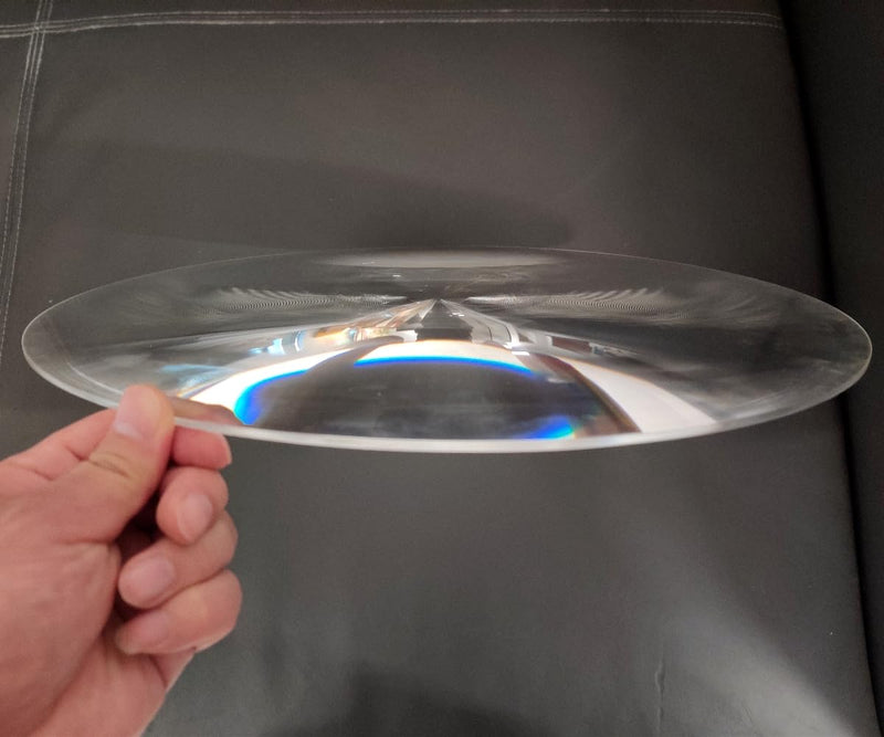 Fresnel Lens, Diameter 14.96"(380mm), Focal Length 17.71"(450mm), Solar Oven, Solar Death ray for Physics Classroom, Fire Starter for Solar Heating, Acrylic Lens (not Glass)