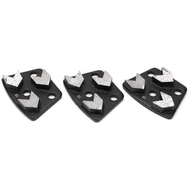 Diamond Grinding Disc, 3Pcs Trapezoid Diamond Floor Grinding Pad Disc Concrete Grinding Shoes 16#, Smooth Surface and incisive Teeth, Easy to Carry