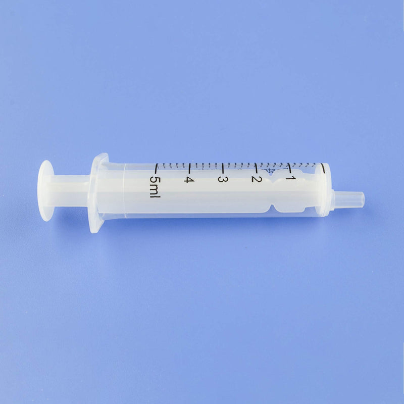 SHAOTONG 5 ml Syringes, Luer Slip Syringe without Needle No Rubber Plunger, Reduce Mess, for Refilling, Measuring Liquids, Essential Oils, E-Liquids, Pet Feeding or Glue Applicator 5ML/CC 20