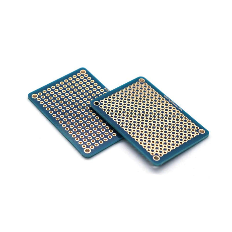 9 pcs Mini Solderable BreadBoard Universal Board PCB Prototype Shield Board Double Sided Tinned Gold Plated Holes Compatible with Arduino Kit Raspberry Pi Shield Prototyping and Testing