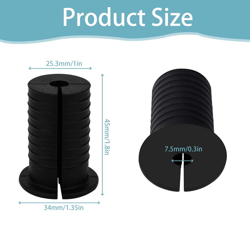 2 Pcs Starlink Cable Routing Kit for 1 Inch Wall Hole, Starlink Wall Grommet, Perforated Silicone Grommet, Cable Punch Grommet, Wall Grommet for Starlink Ethernet Cable (Black) Cable Routing Grommet