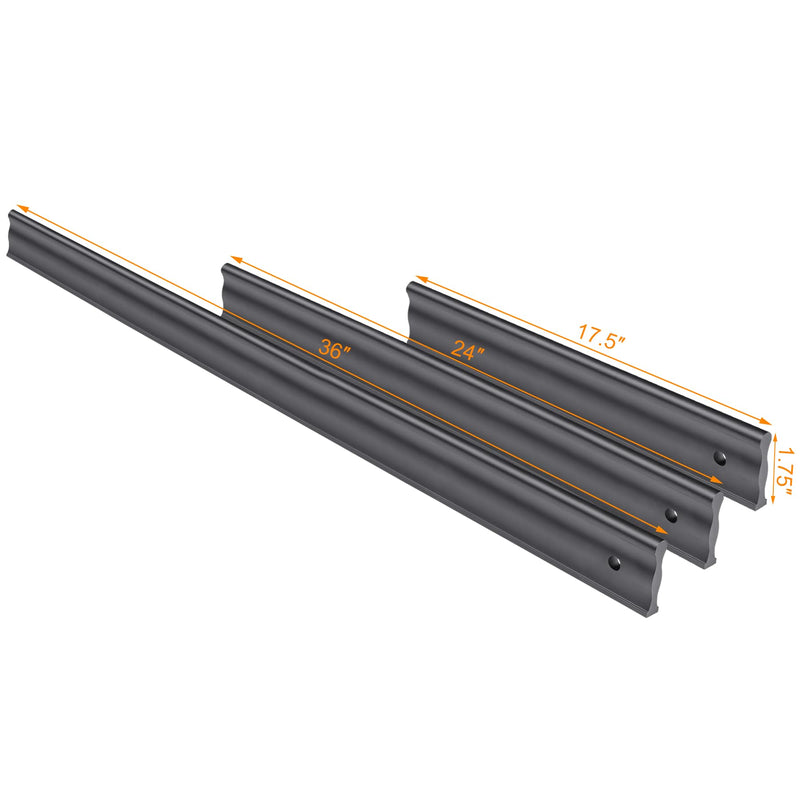 Anodized Aluminum Straight Edge Tool, 17.5in Metal Ruler for Checking Straightness on Surface Tops & Machinery, Precision Measuring Instrument for Marking, Scribing and Woodworking