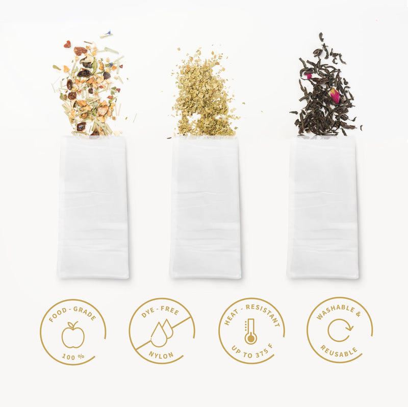 Gutenberg's tough 2.5x4.5 inch nylon micron filter bags 25-50 Packs | tea filter bags | All Micron Sizes (25-Pack, 90 Micron) 25-Pack