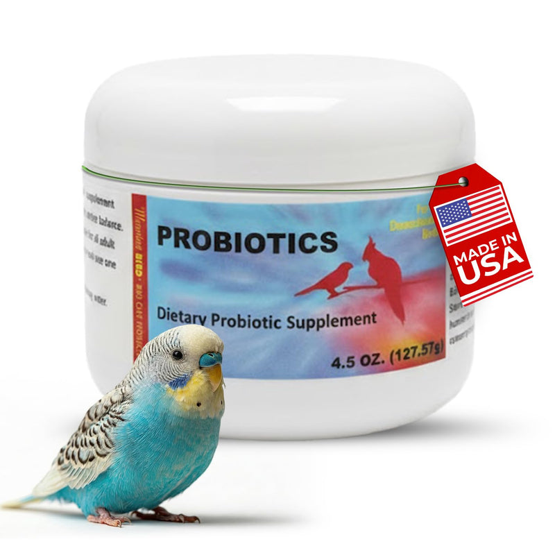 Morning Bird Probiotics for Birds 4.5 oz – Digestive Health Supplement Supporting Gut Balance, Nutrient Absorption, & Immune Support – Easy Mix Powder Supplement for All Bird Species