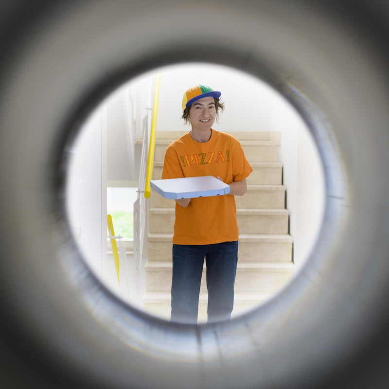 PATIKIL 5/8" Door Viewer Peephole, 2 Pcs Zinc Alloy Privacy Door Viewer with Privacy Cover, 180-Degree Fits 1-3/8" to 2-3/8" Door with 16mm/0.62" Drill Bit for Security, White 5/8",1-3/8"