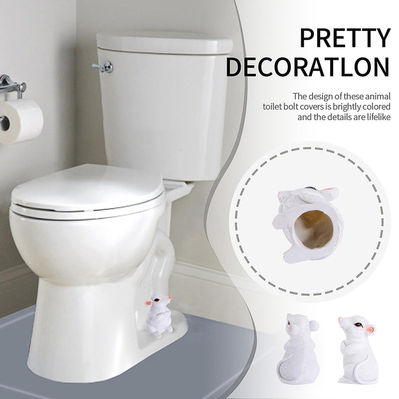 Toilet Bolt Caps,2PCS Toilet Bolt Covers Decorative，Resin cute funny Toilet Screw Cover Caps,Toilet Caps for Bottom of Toilet Easy Installation Toilet Replacement Parts (F) F