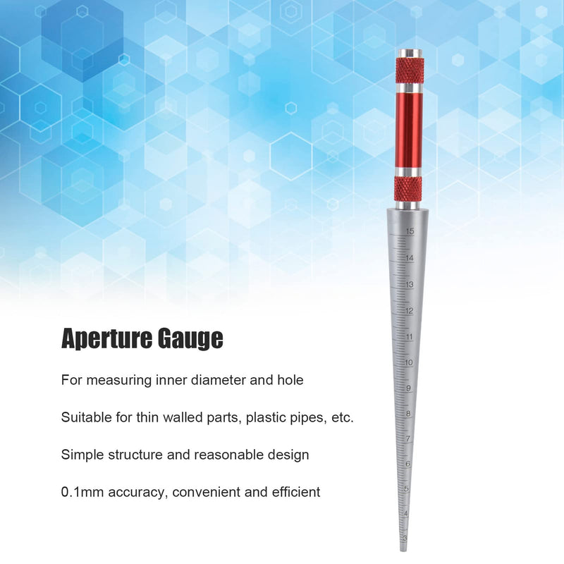 Feeler Gauge, Welding Gap Gauge & Taper Inspection Tool, 3-15mm Stainless Steel Conical Taper, High Precision, for Industrial Inner Diameter, Weld Measurement and Bore Gauging