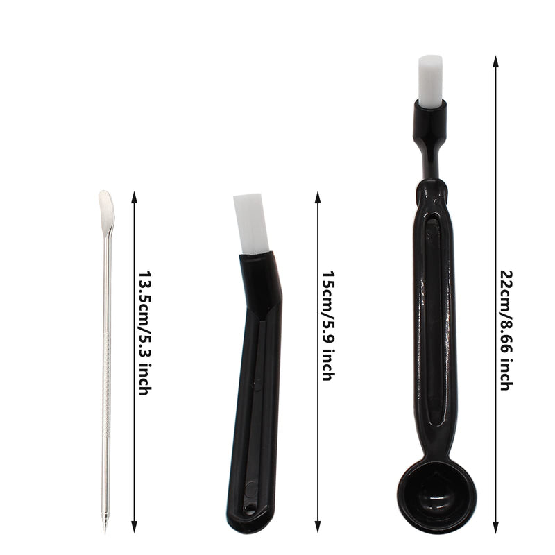 Coffee Machine Cleaning Brush, Nylon Espresso Machine Brush Coffee Cleaning Tool Set with Spoon for Espresso Machine Group Head, Pack of 3