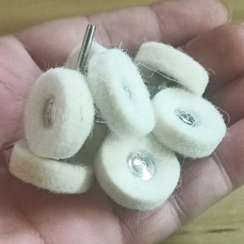 20 Pcs Wool Buffing Wheel, 3/32'' Shank Mini Abrasive Buffing Kits Wool Felt Polishing Wheel for Rotary Tools 20 Pcs Wool Felt Buffing Wheel