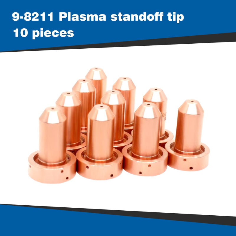 PLAXCON 10pcs 9-8211 Tip & 10pcs 9-8215 Electrode 80A Nozzle for Cutmaster 52 Thermal Dynamics SL60 SL100 Torch Consumables | Compatible with Thermal Dynamics Cutmaster 38 52 82 102 152 Plasma Cutter Consumables 10 9-8211 Tip 80A + 10 9-8215 Electrode