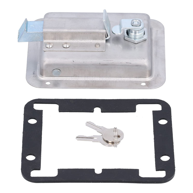 Yctze RVs Gate Latches Flush Mount Paddle Door Latch Weatherproof 304 Stainless Steel Toolbox Lock with 2 Keys for RVs Trailers