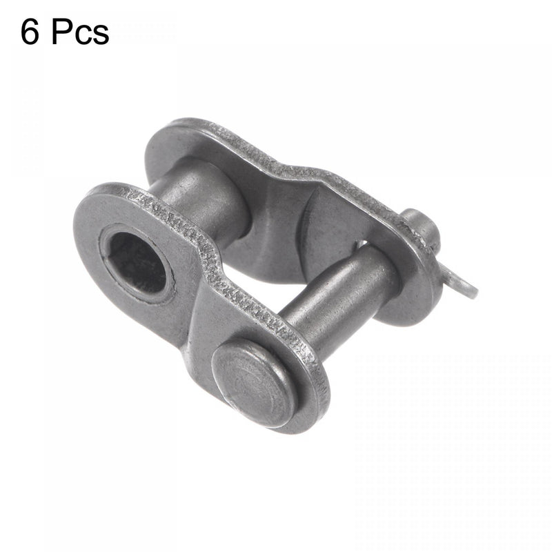 uxcell 6Pcs #35 Chain Offset Half Link Roller, 3/8" Pitch Carbon Steel, Standard Chain End Connector Split Links for 06C Chain