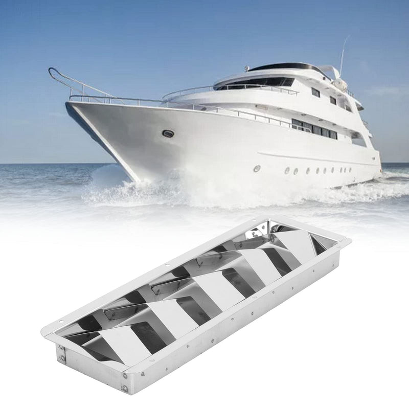 5 Slots Boat Loered Vent, Stainless Steel Louvered Ventilators, Marine Yacht Grille Ventilators Cover for Yachts