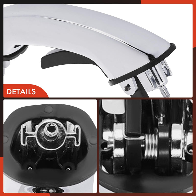 A-Premium Tailgate Handle Liftgate Latch Handle Compatible with Hyundai Santa Fe 2001 2002 2003 2004, Chrome, Replace# 8126026010