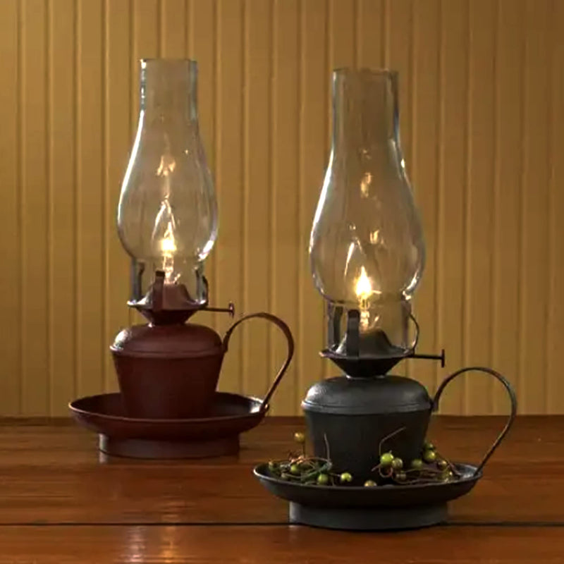 Ciata Oil Lamp, Glass, Victorian Hurricane Chimney Lamp Globe Replacement, 8-1/2 Inch Handblown Clear Glass Chimney Lamp Shade with 3 Inch Fitter and 4 Inch Bulge - 2 Pack 3 Inch - 8-1/2 Inch Clear - 2 Pack