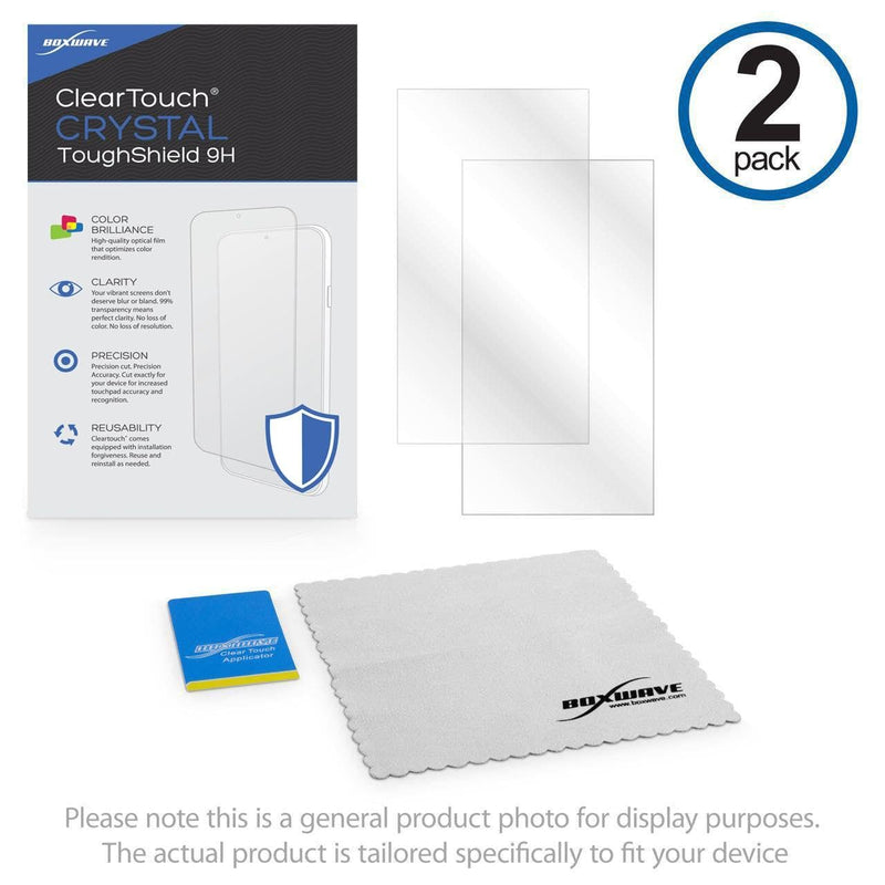 BoxWave Screen Protector Compatible with Santa Medical Dual Color OLED Pulse Oximeter - ClearTouch Crystal ToughShield 9H (2-Pack), Clear 9H Tough Flexible Film Screen Protector